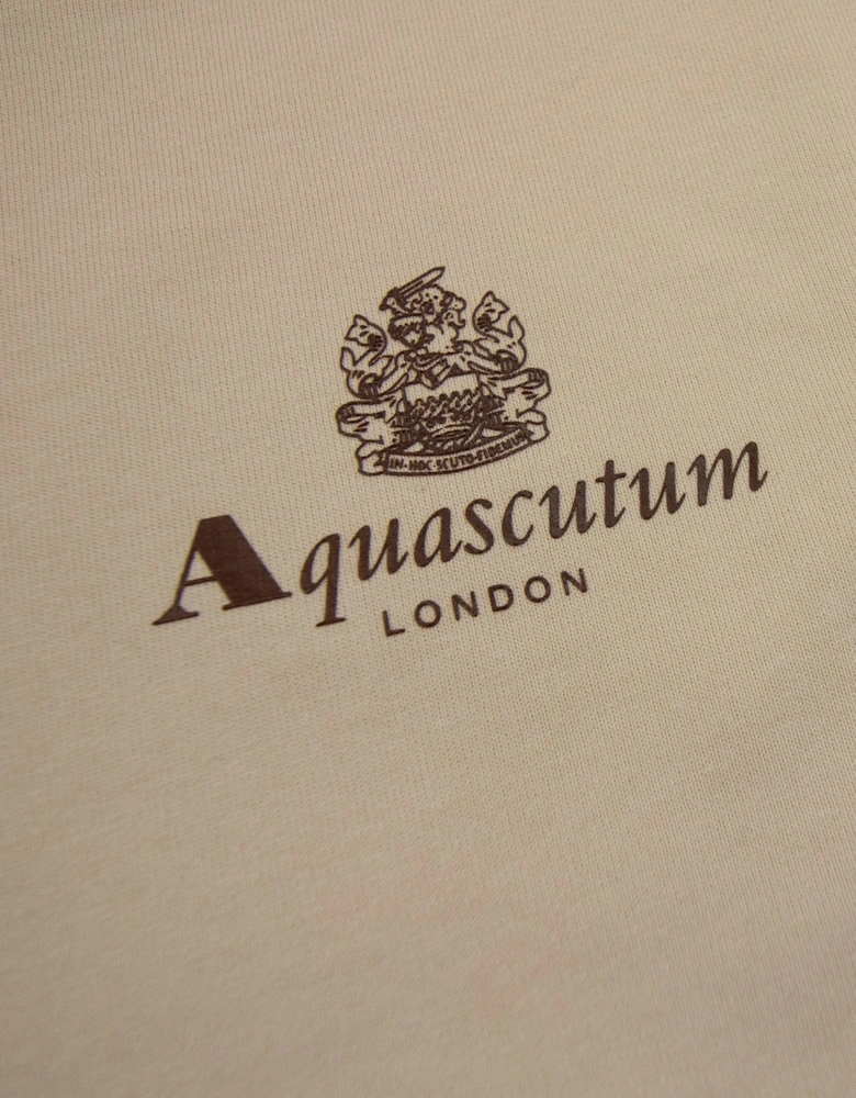 Aquascutum Active Small Logo Crewneck Sweatshirt Beige 03