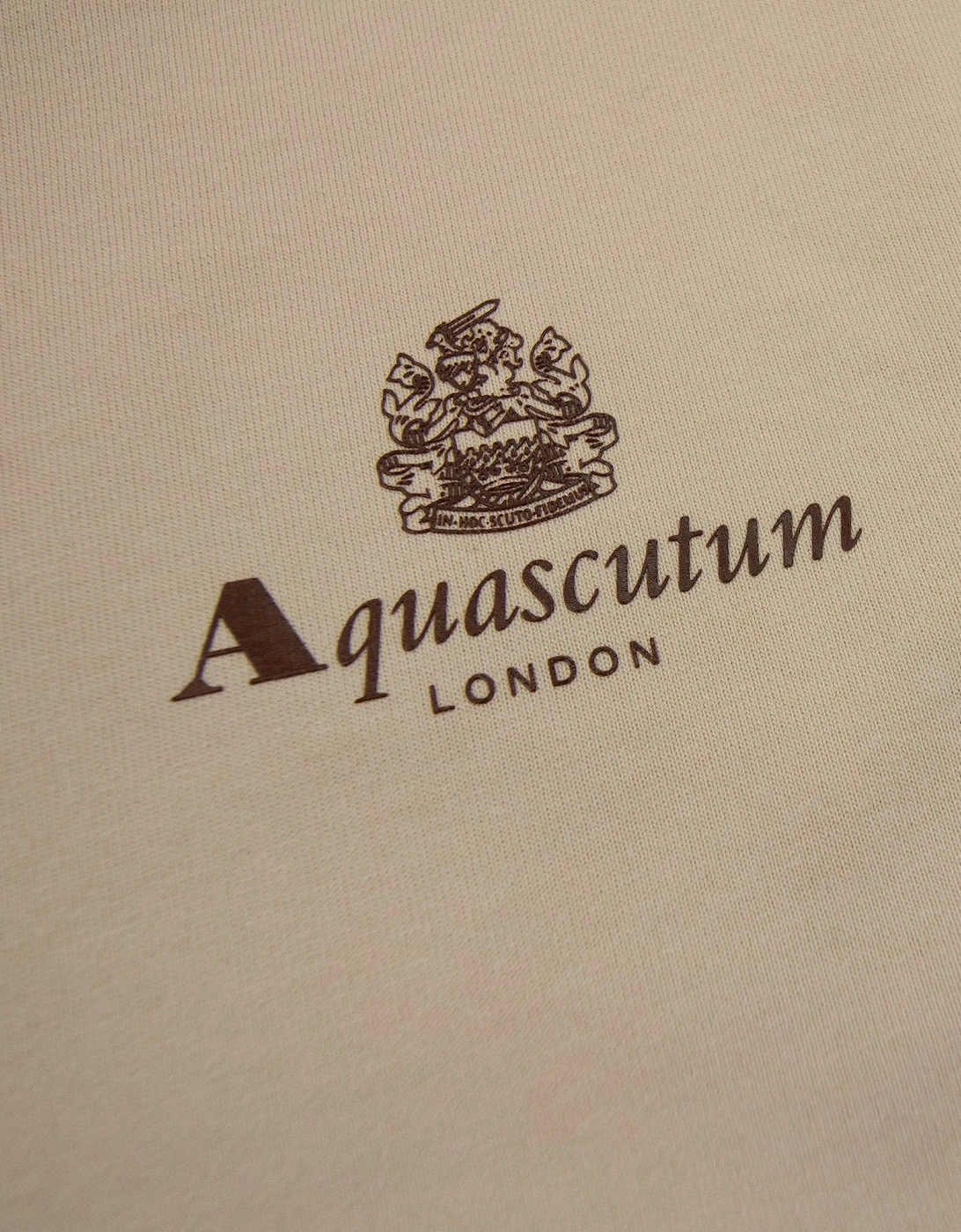 Aquascutum Active Small Logo Crewneck Sweatshirt Beige 03