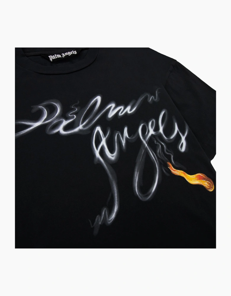Palm Angels Foggy Pa T Shirt Black/white
