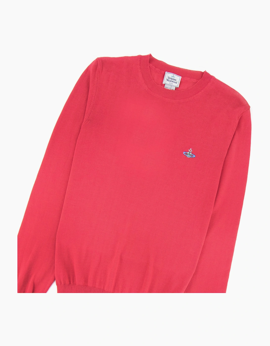 Vivienne Westwood Orb Logo Crewneck Knitted Sweatshirt Pink