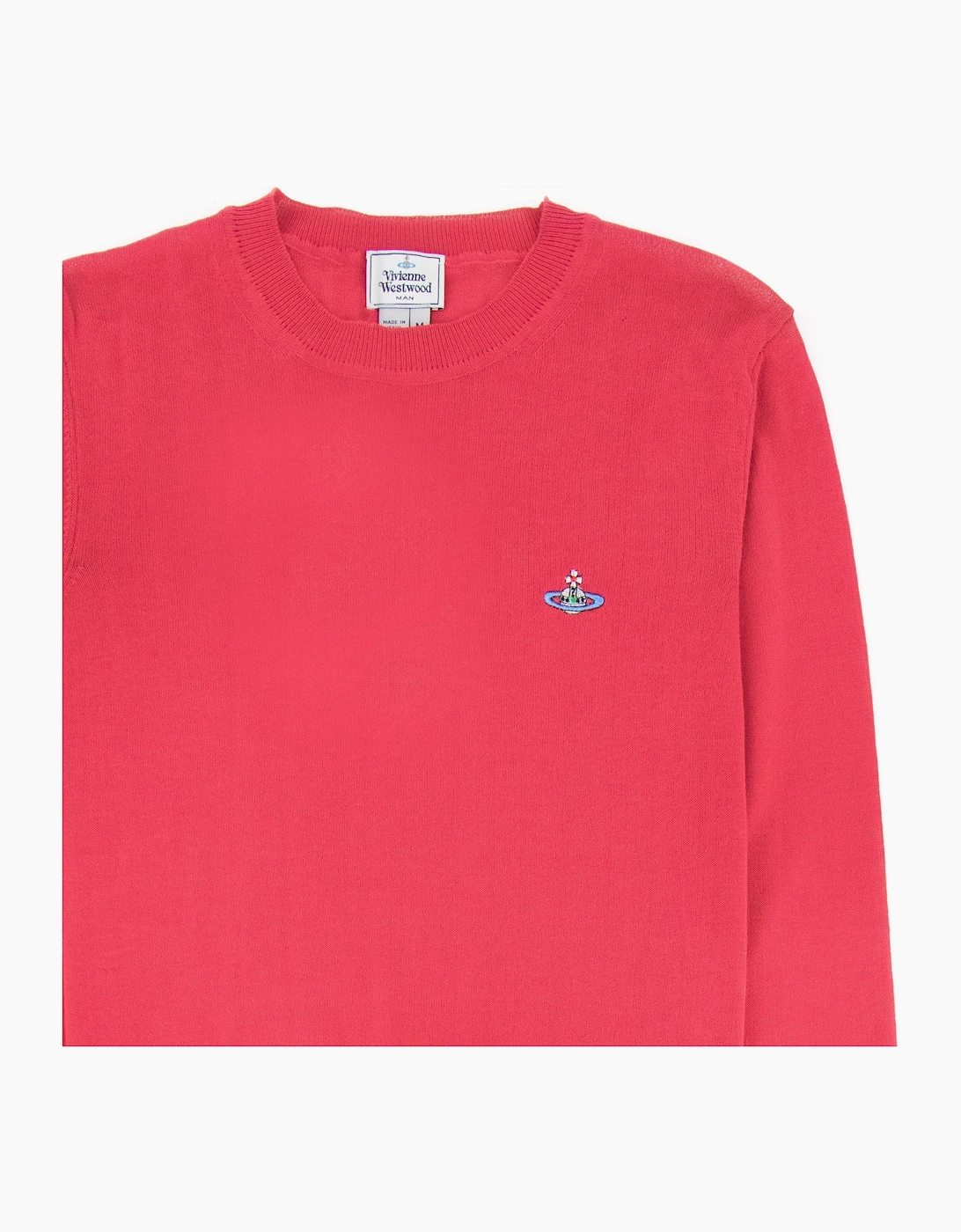 Vivienne Westwood Orb Logo Crewneck Knitted Sweatshirt Pink
