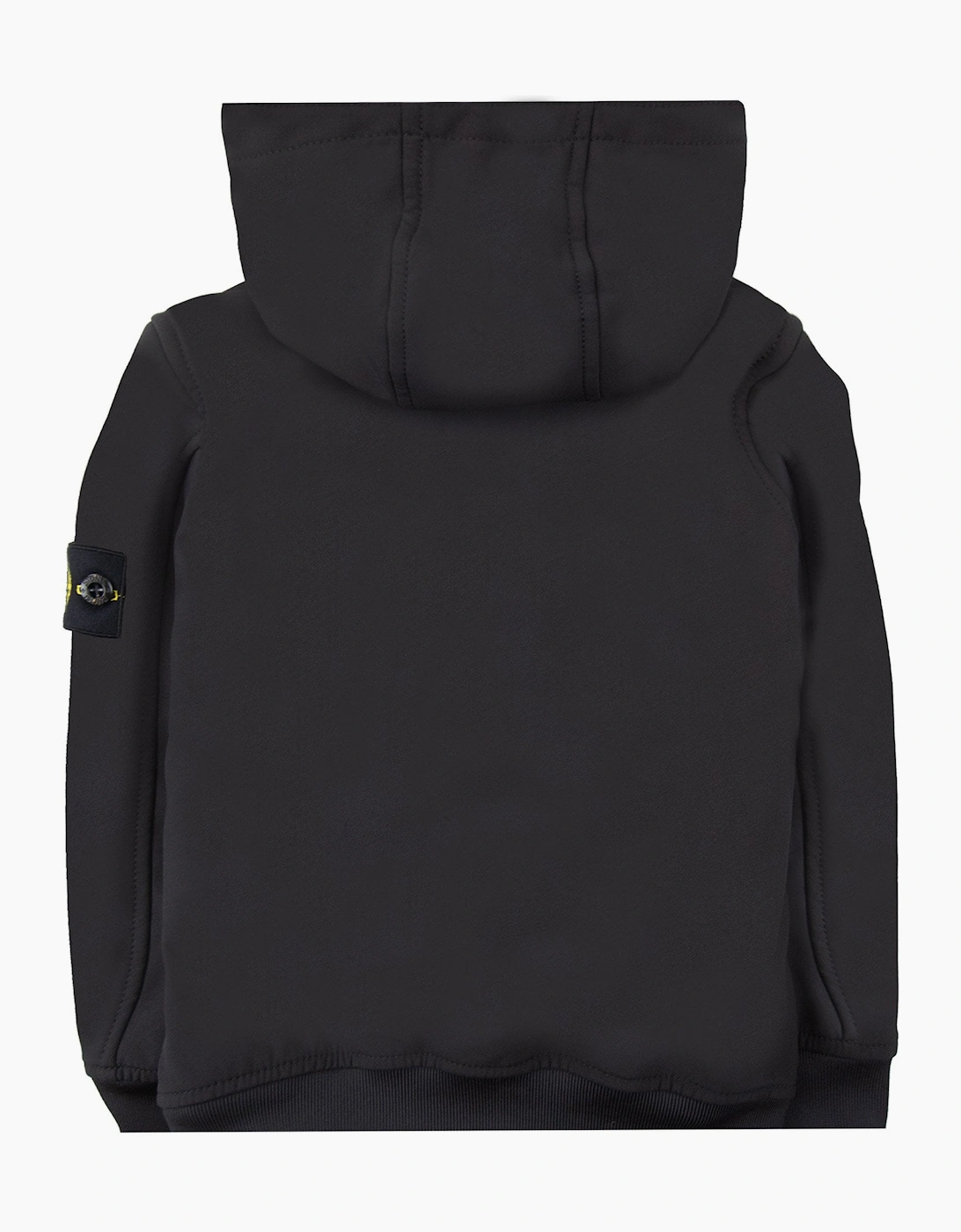 Stone Island Junior Q0122 Soft Shell-r_e.dye® Technology In Recycled Polyester Black V0029