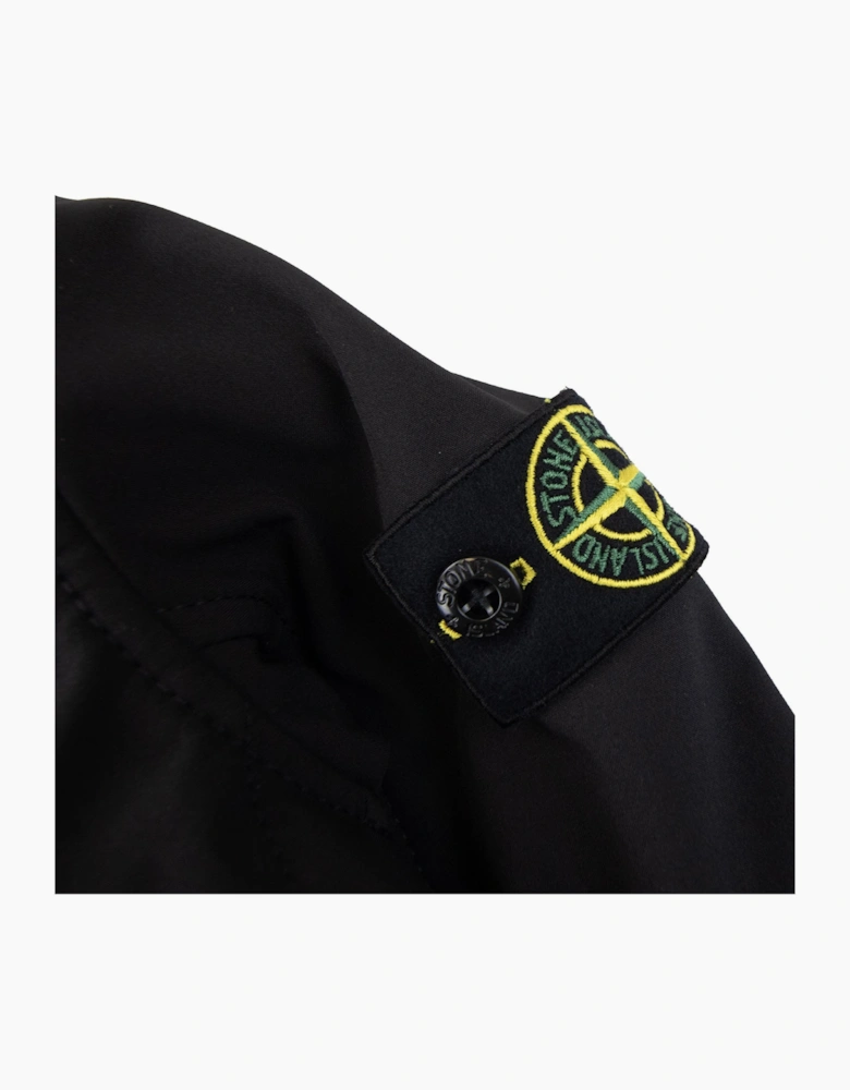 Stone Island Junior Q0122 Soft Shell-r_e.dye® Technology In Recycled Polyester Black V0029