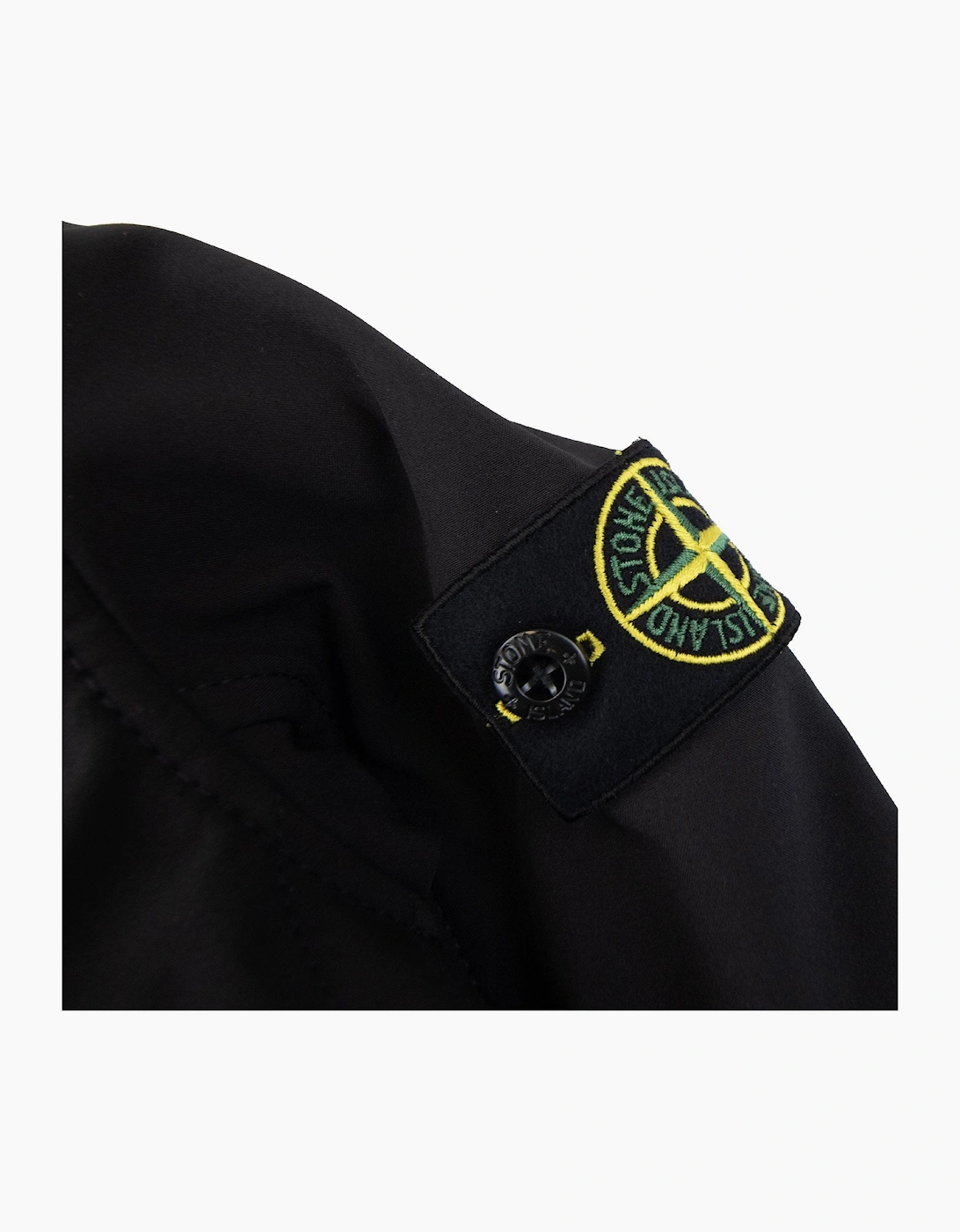 Stone Island Junior Q0122 Soft Shell-r_e.dye® Technology In Recycled Polyester Black V0029