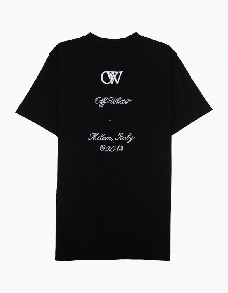 Off White 23 Logo Slim S/s T Shirt Black/white