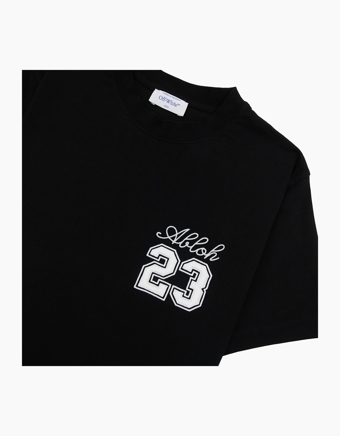 Off White 23 Logo Slim S/s T Shirt Black/white
