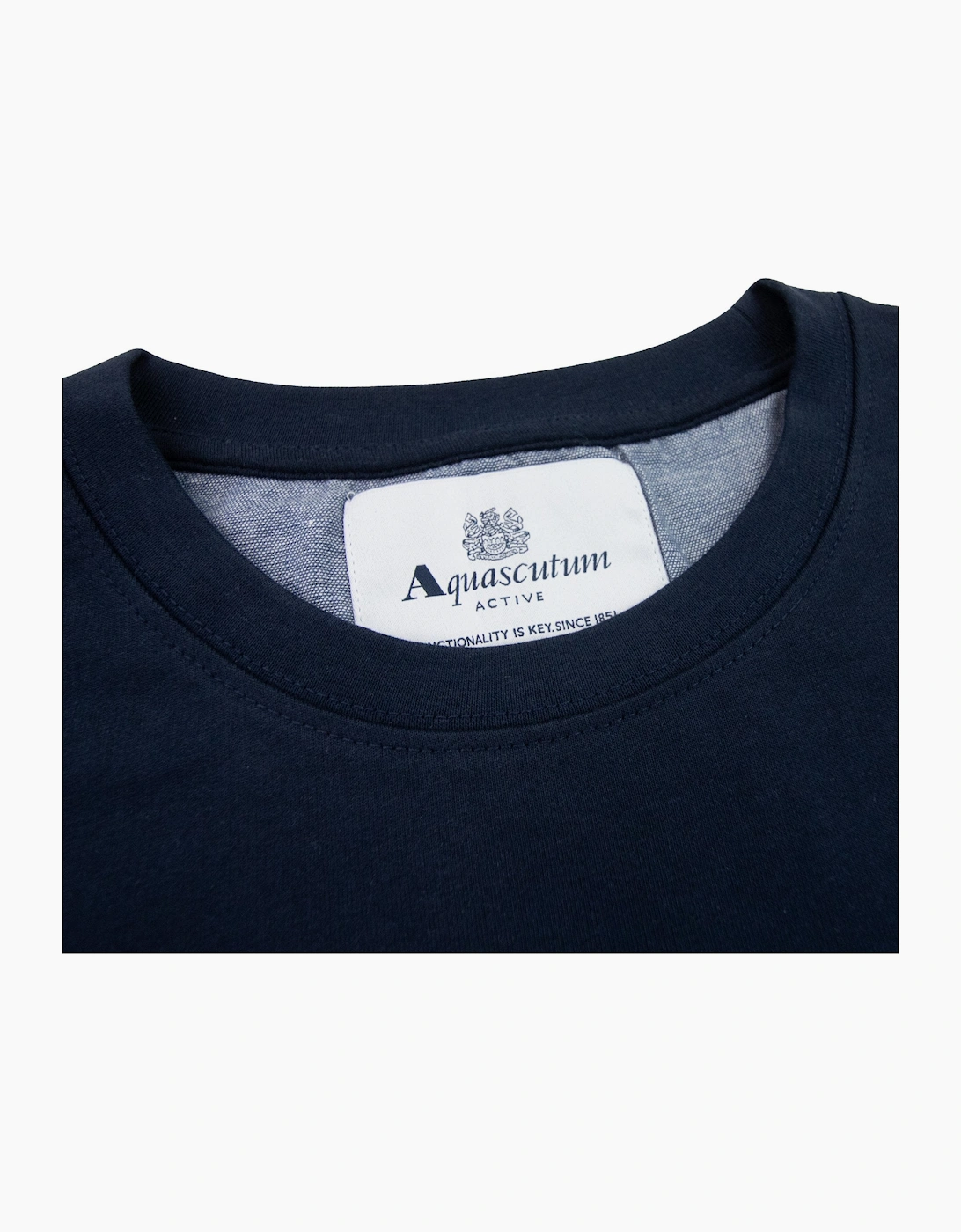 Aquascutum Active Small Logo Crewneck Sweatshirt Navy 11