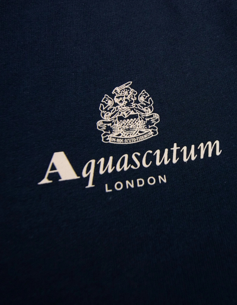 Aquascutum Active Small Logo Crewneck Sweatshirt Navy 11