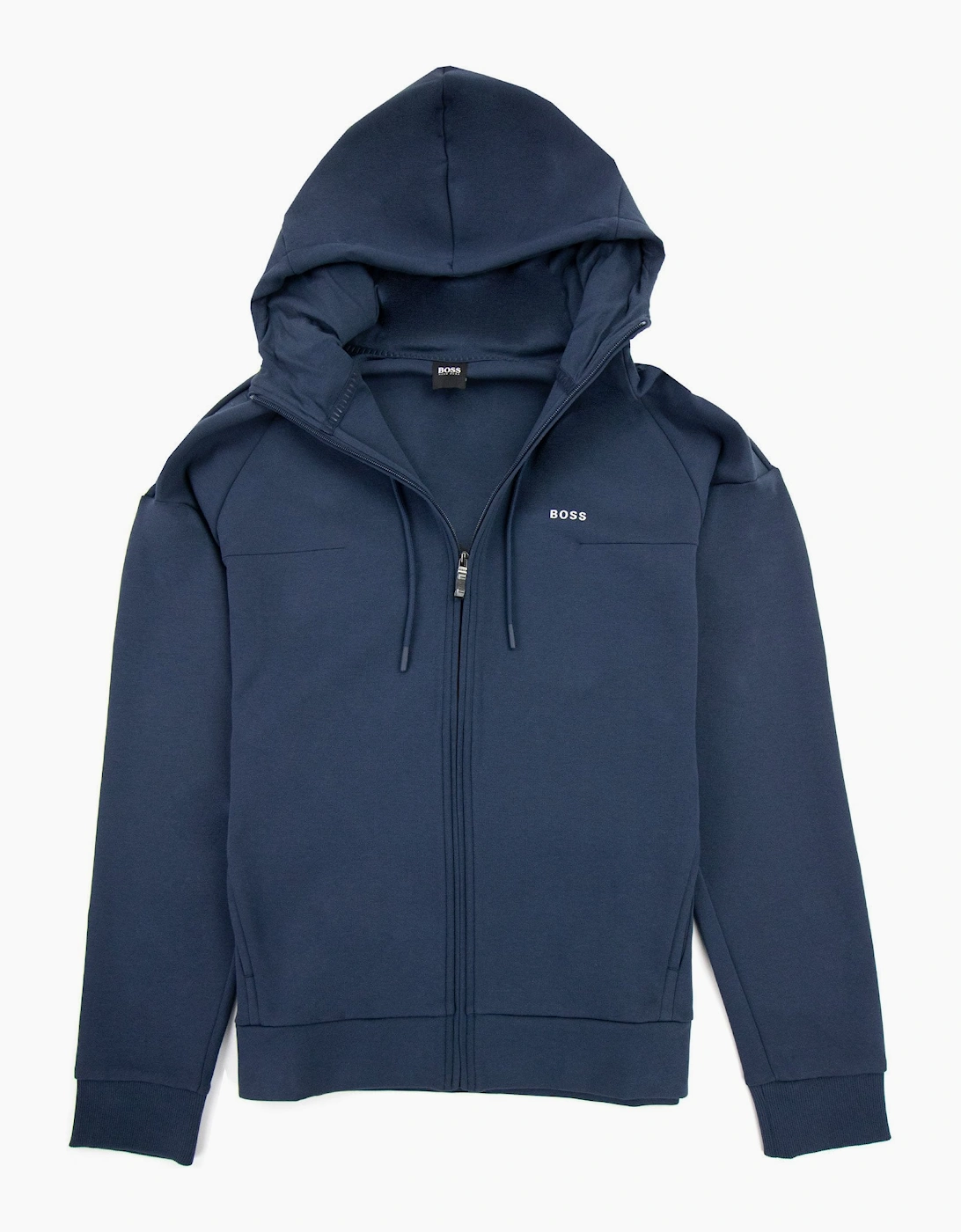 Hugo Boss Saggy 1 Logo Zip Up Sweatshirt Navy 410