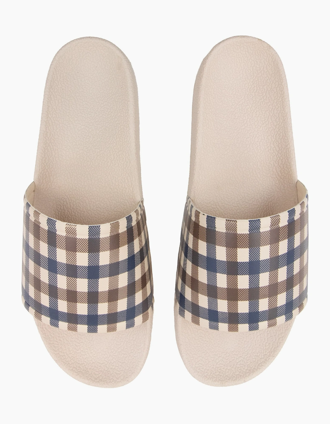 Aquascutum Beach Check Slippers Beige