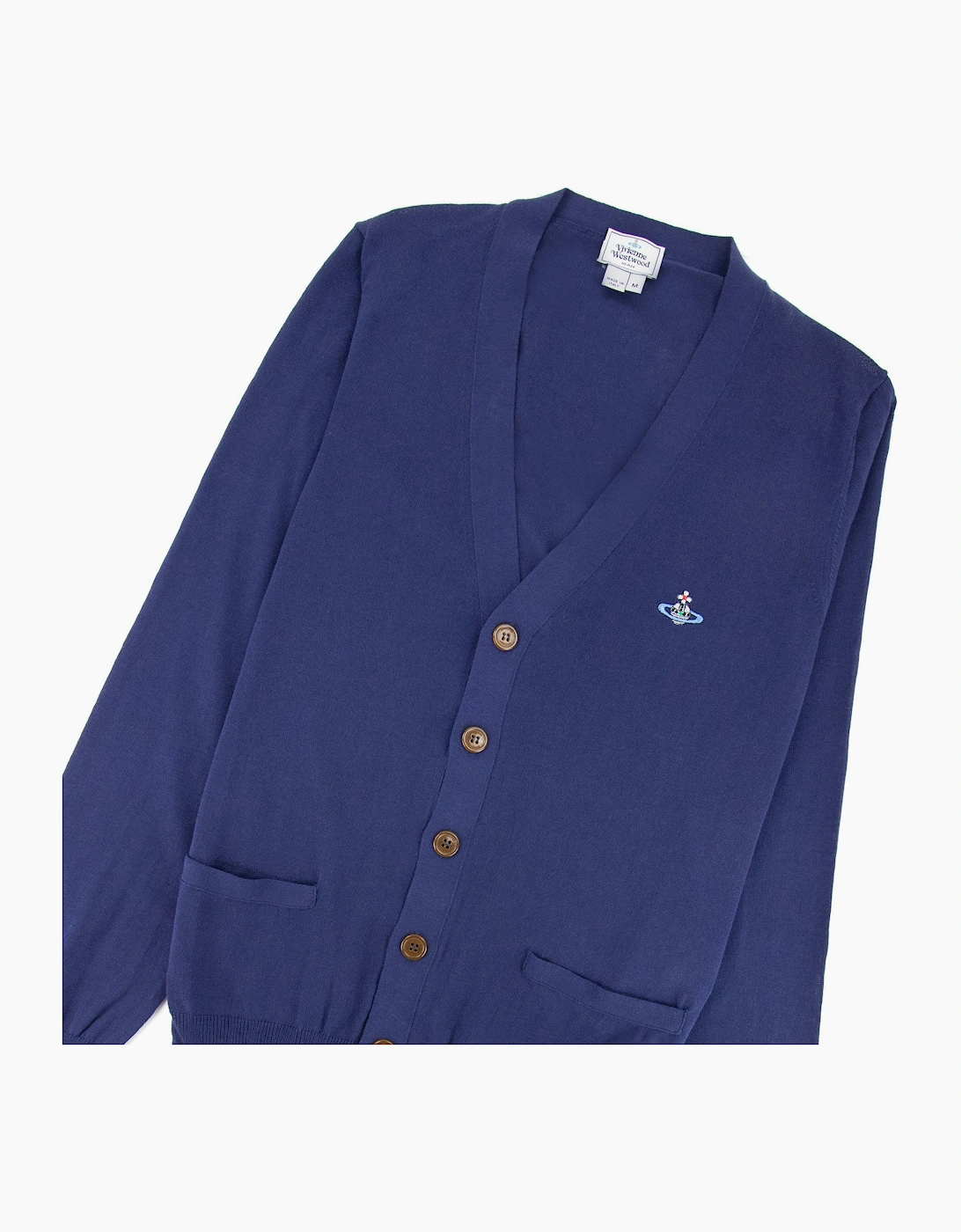 Vivienne Westwood Orb Logo Knitted Cardigan Royal Blue