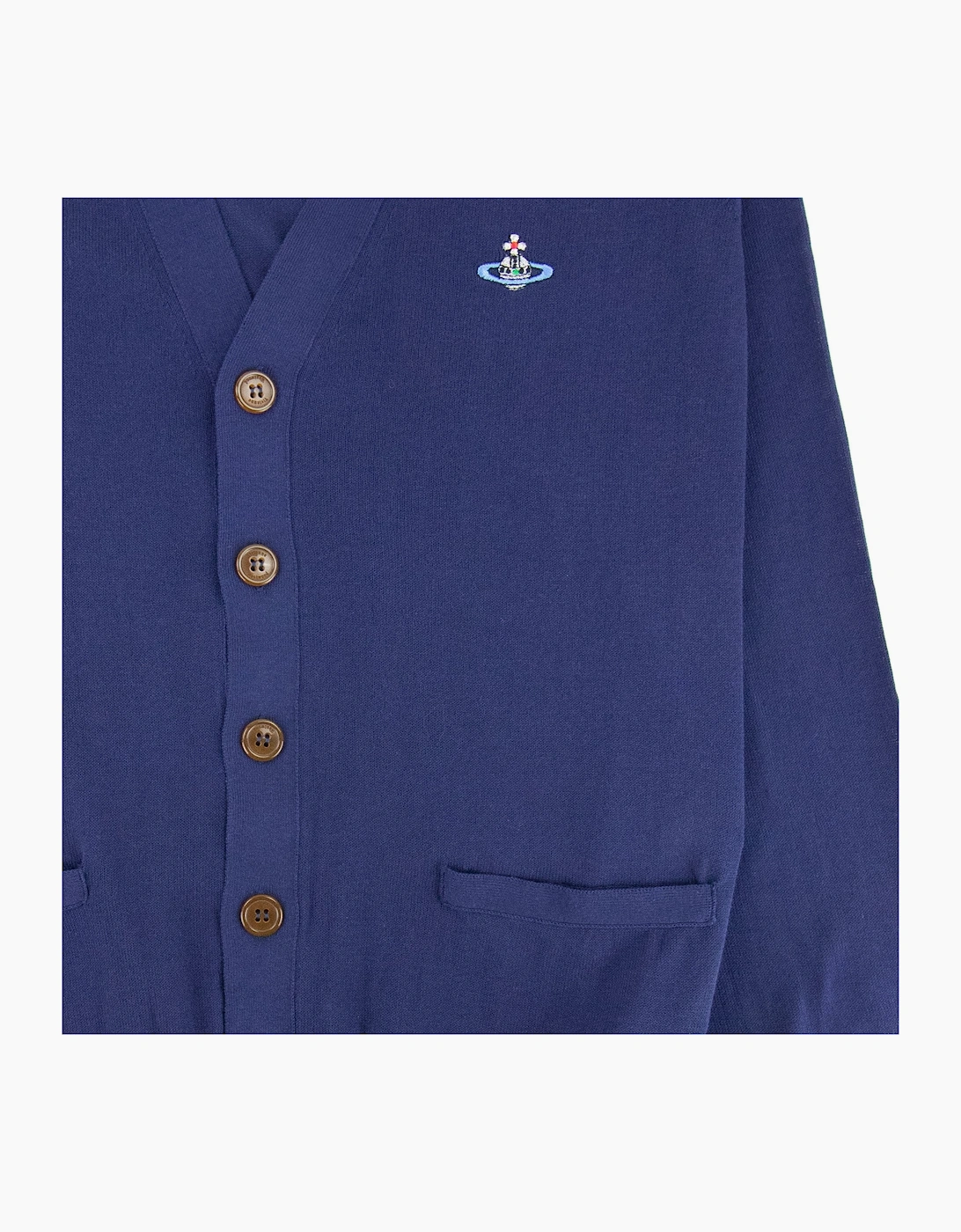 Vivienne Westwood Orb Logo Knitted Cardigan Royal Blue