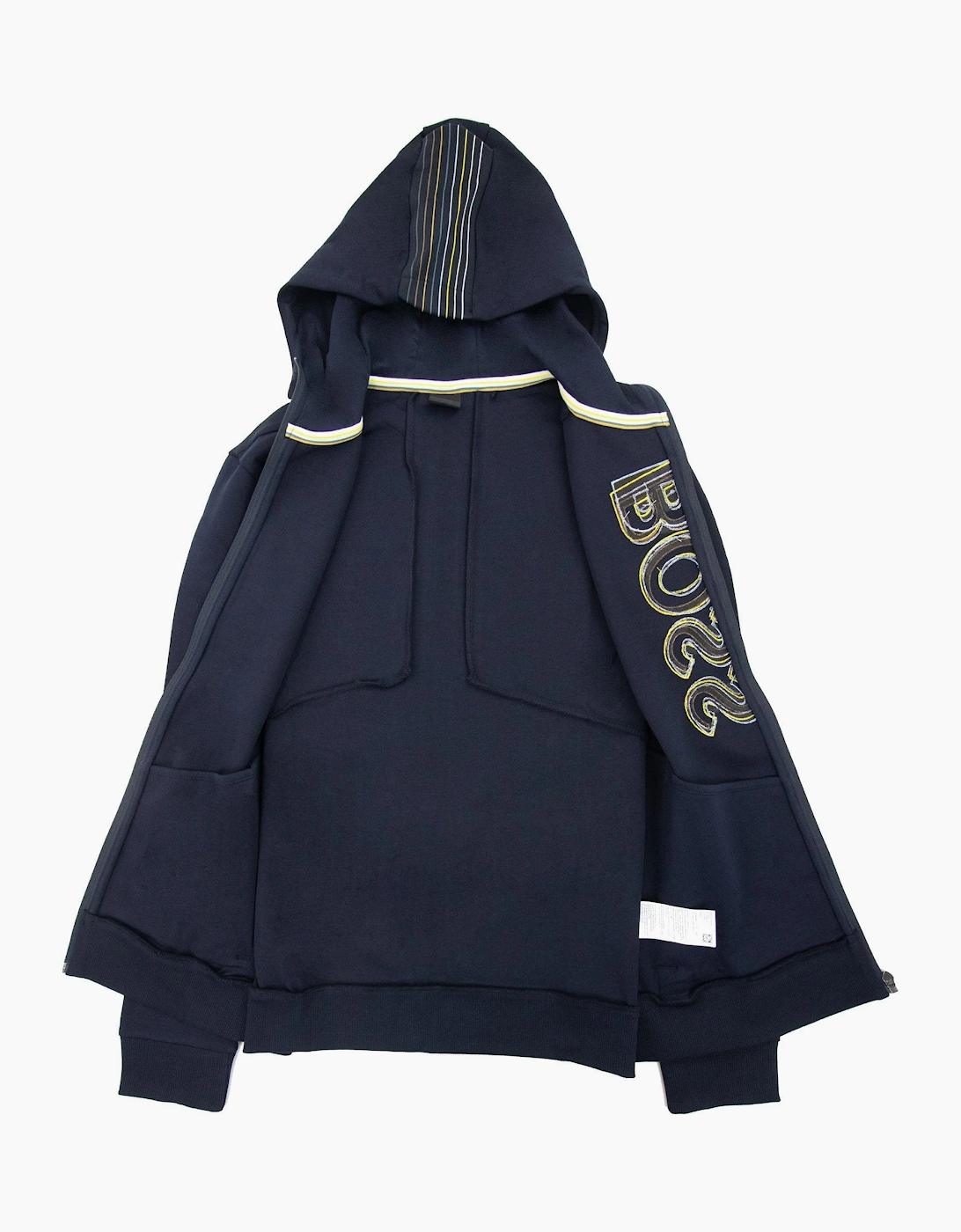 Hugo Boss Saggy 1 Multi Logo Zip Up Hoody Dark Navy 402