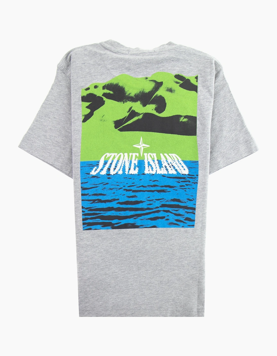 Stone Island Junior 21054 Digital Landscape T-shirt Grey V0M64