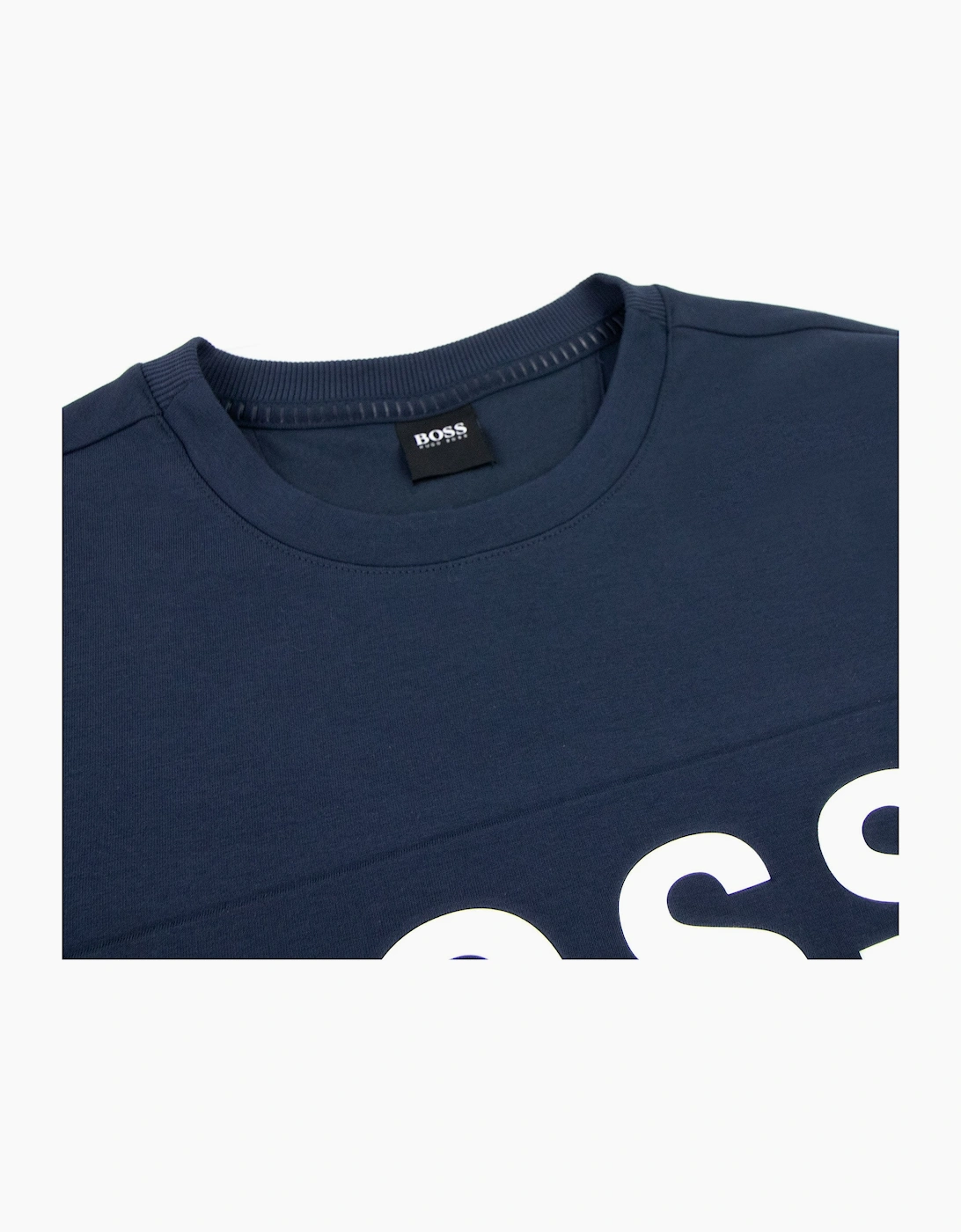 Hugo Boss Salbo 1 Printed Logo Sweatshirt Navy 410