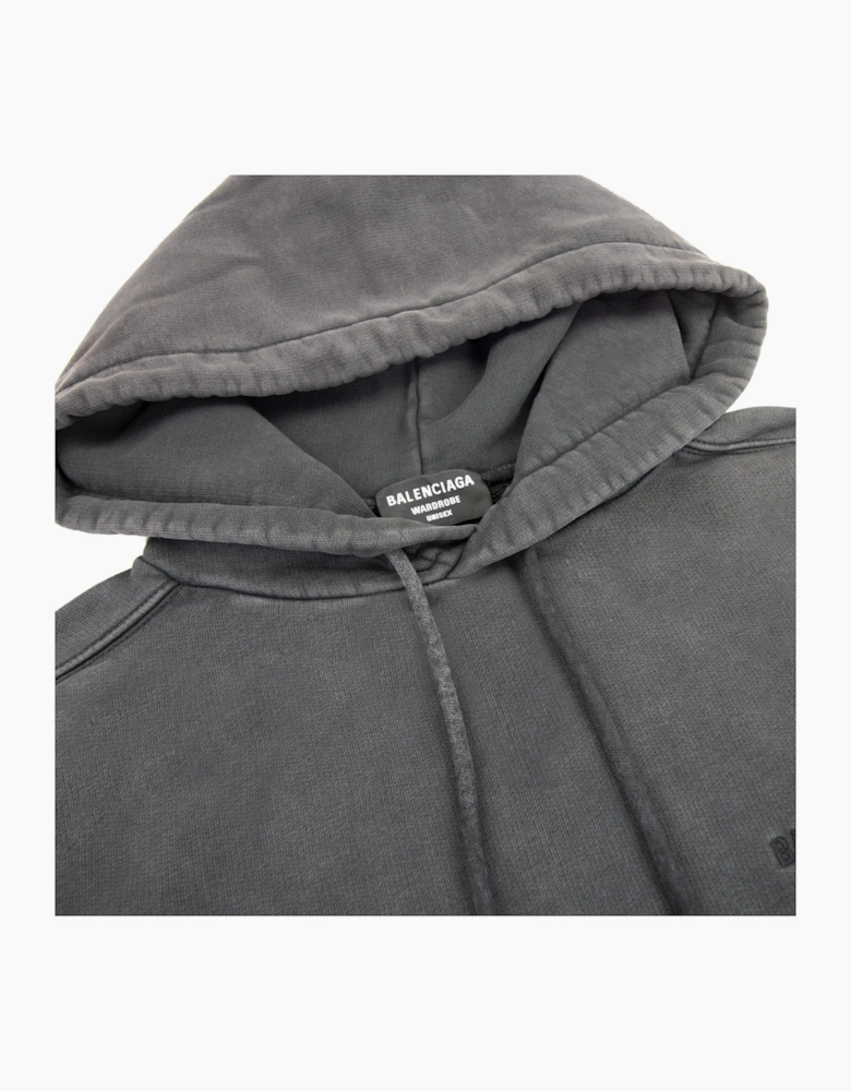 Balenciaga Dyed Pullover Hoody Dark Grey