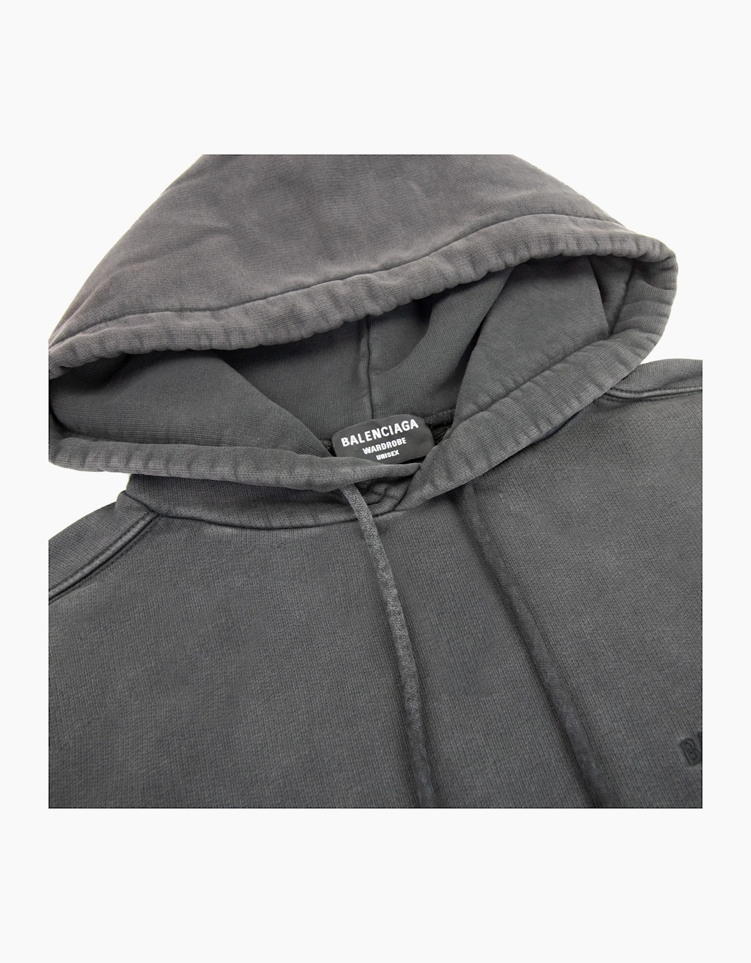 Balenciaga Dyed Pullover Hoody Dark Grey