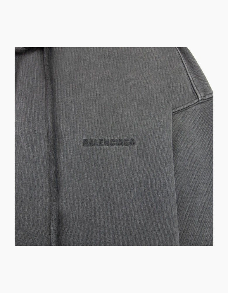 Balenciaga Dyed Pullover Hoody Dark Grey