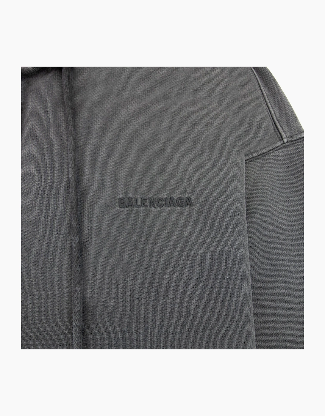 Balenciaga Dyed Pullover Hoody Dark Grey