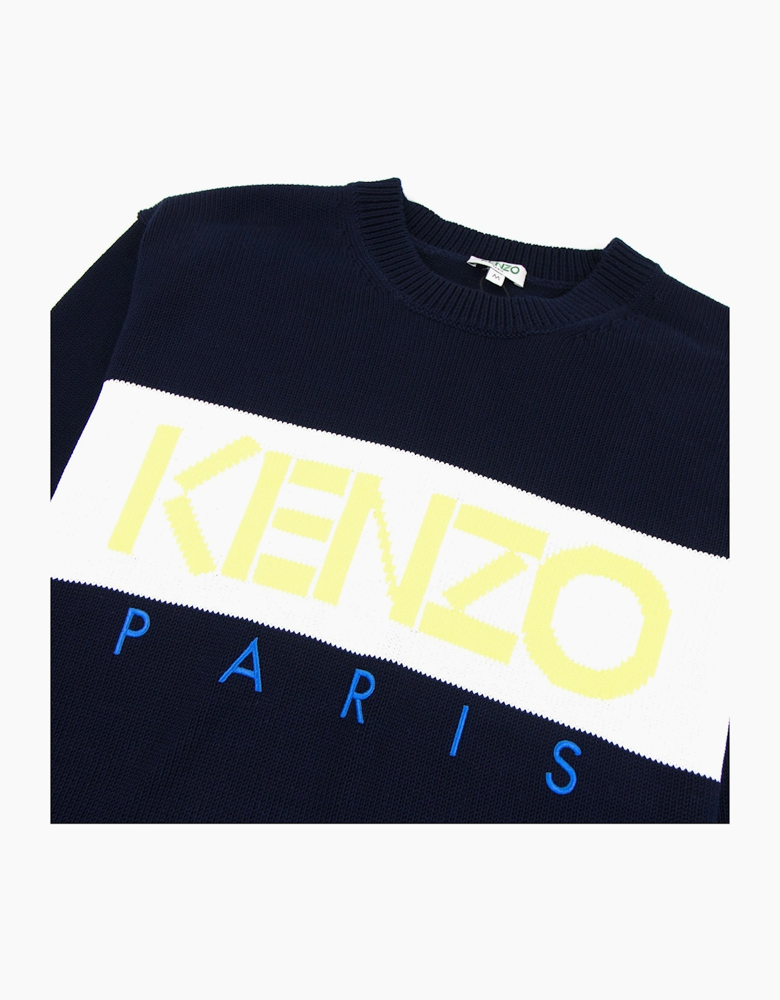 Kenzo Logo Crew Knit Sweatshirt Midnight Blue
