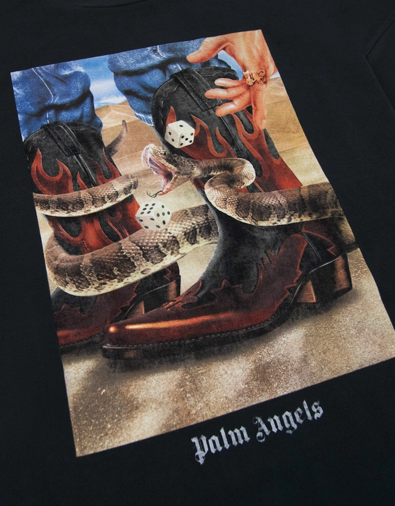 Palm Angels Dice Game Classic T Shirt Black Multi