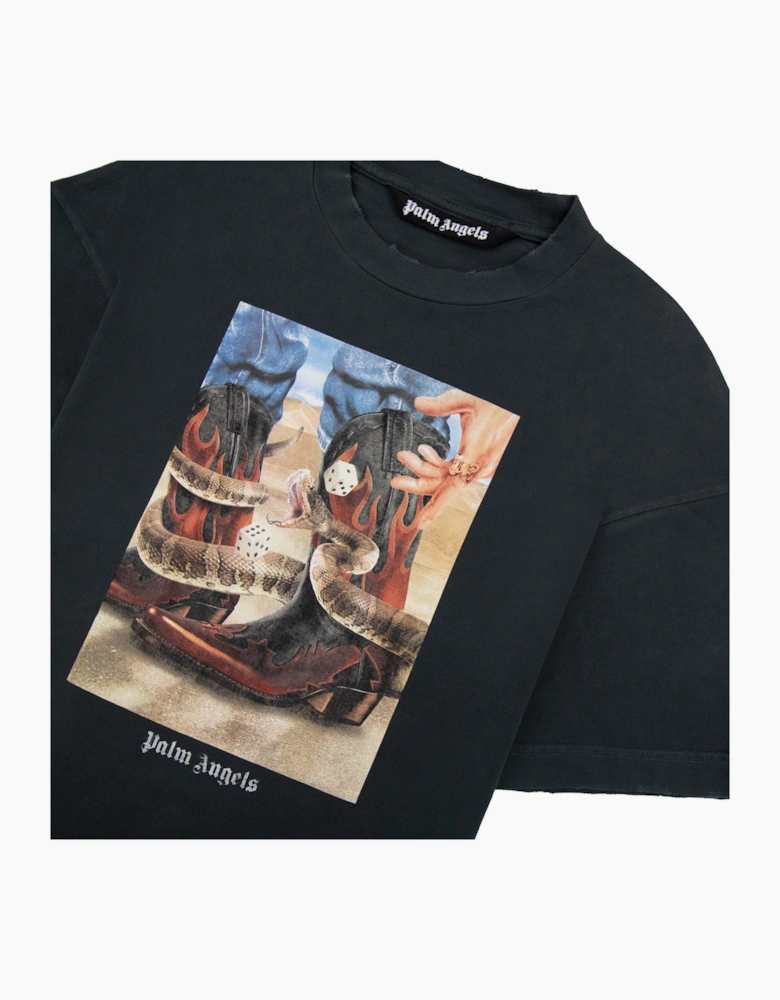 Palm Angels Dice Game Classic T Shirt Black Multi