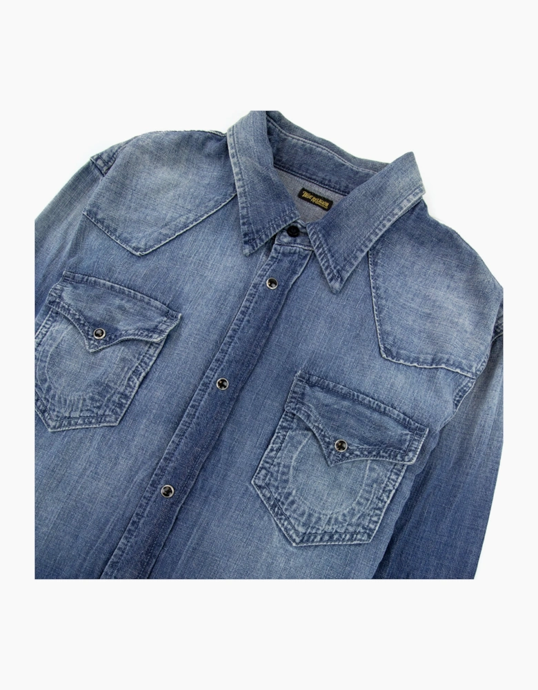 True Religion Core Jake Western Shirt Denim