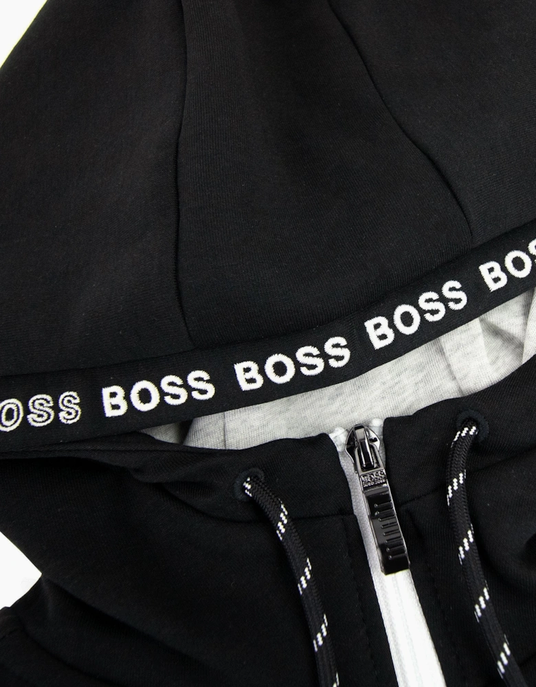 Hugo Boss Saggy 1 Zip Up Sweatshirt Black 001
