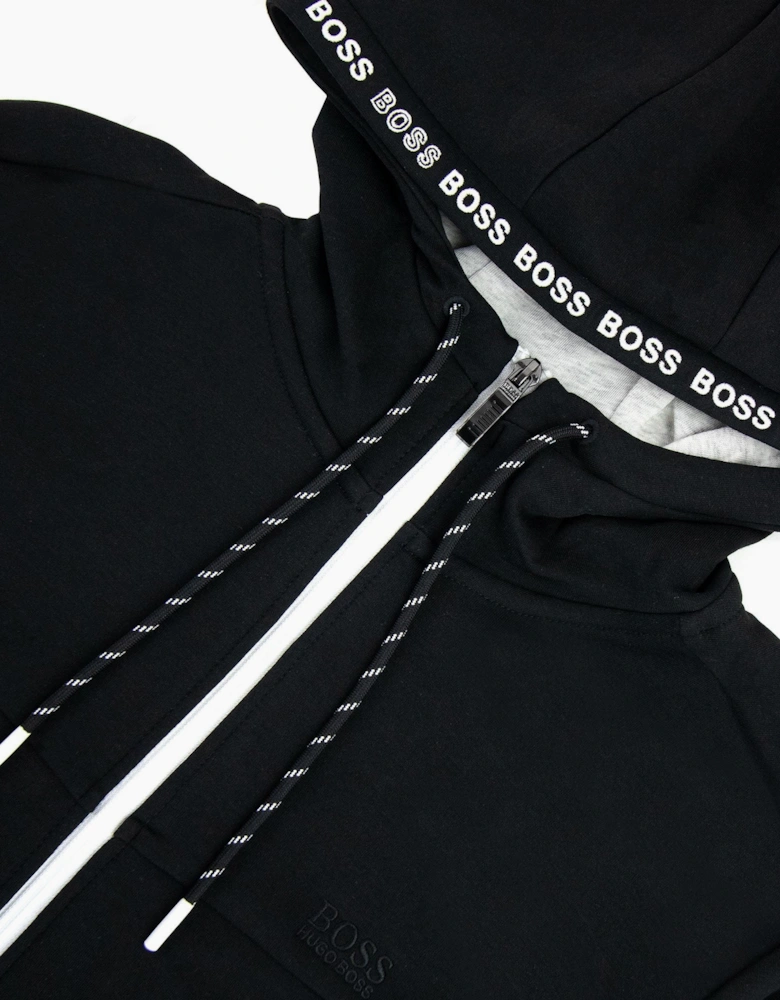 Hugo Boss Saggy 1 Zip Up Sweatshirt Black 001