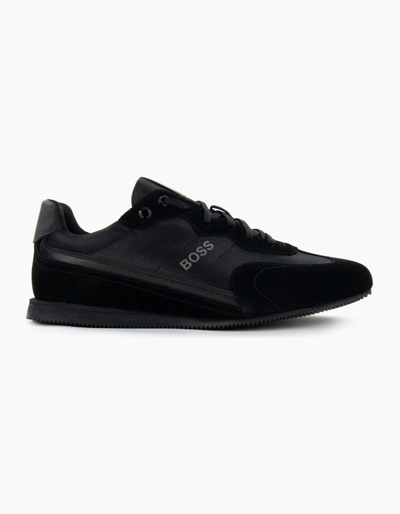 Hugo Boss Rusham Logo Detail Low Top Trainer Black 005