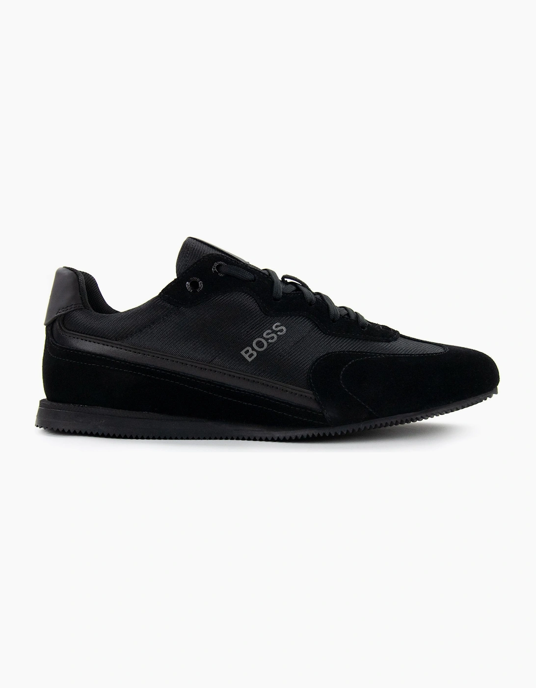 Hugo Boss Rusham Logo Detail Low Top Trainer Black 005