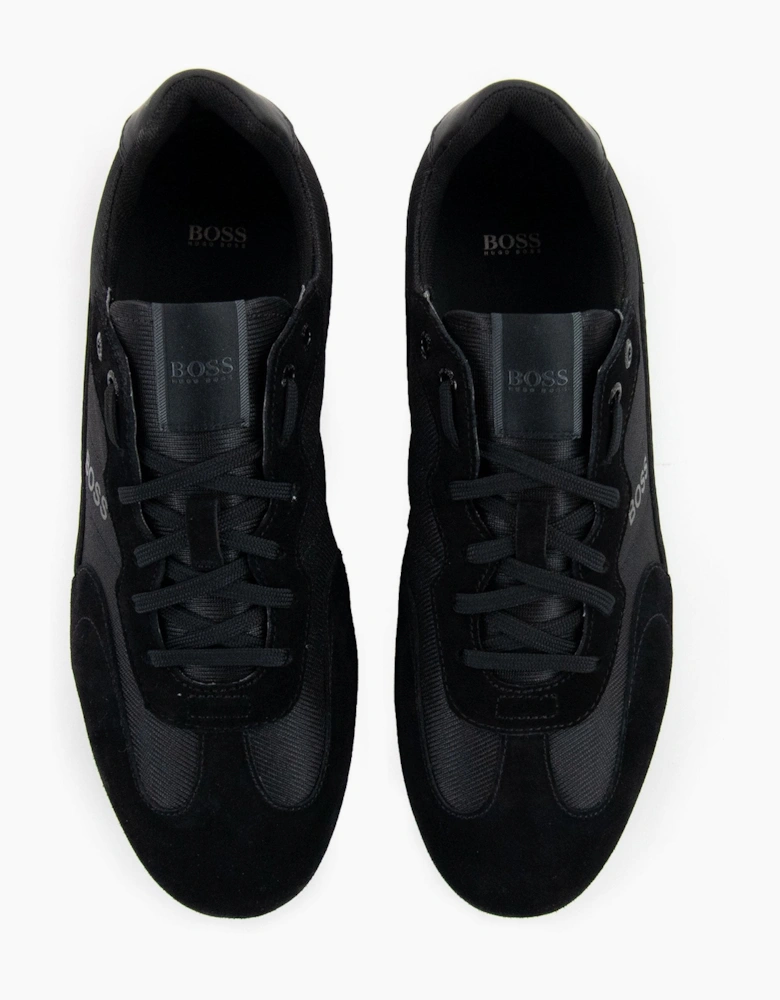 Hugo Boss Rusham Logo Detail Low Top Trainer Black 005