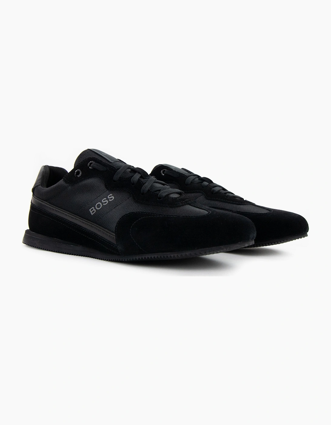 Hugo Boss Rusham Logo Detail Low Top Trainer Black 005