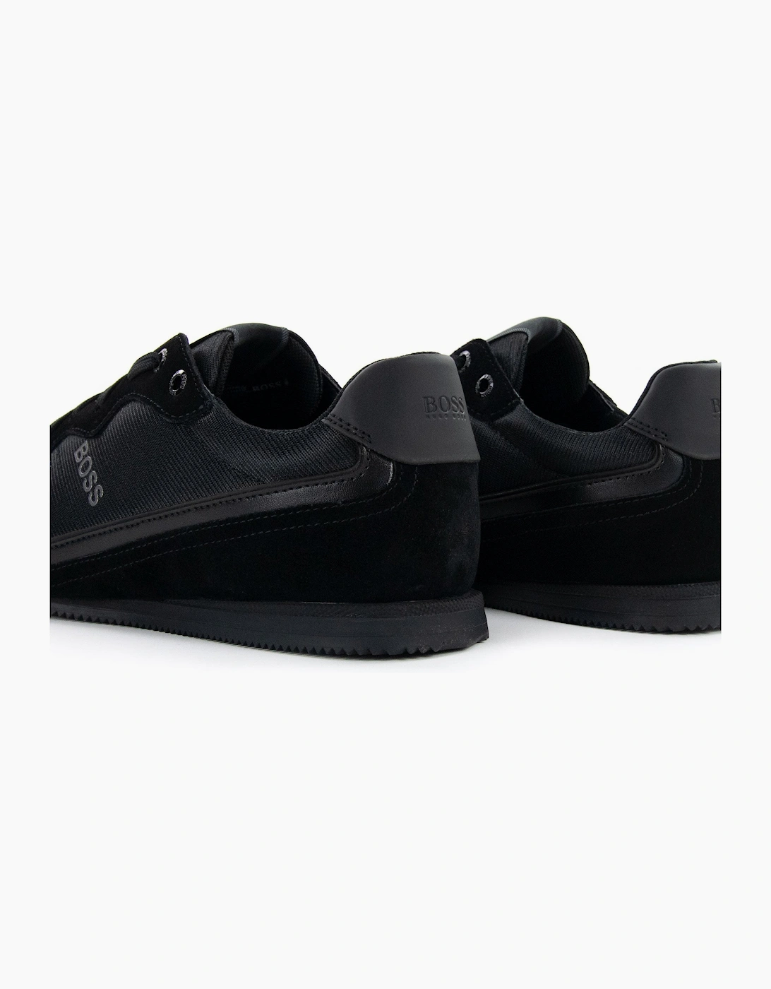 Hugo Boss Rusham Logo Detail Low Top Trainer Black 005