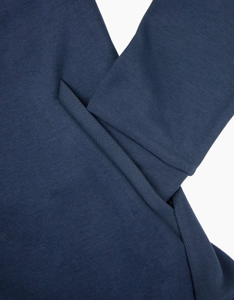 Hugo Boss Saggy Curved Logo Zip Up Sweatshirt Navy 410