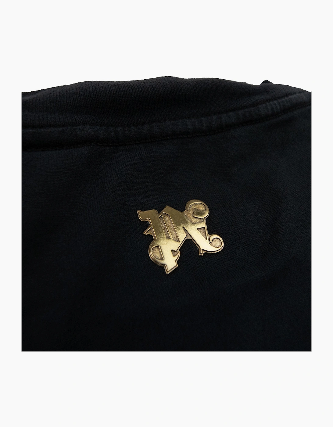 Palm Angels Burning Monogram T Shirt Black/gold
