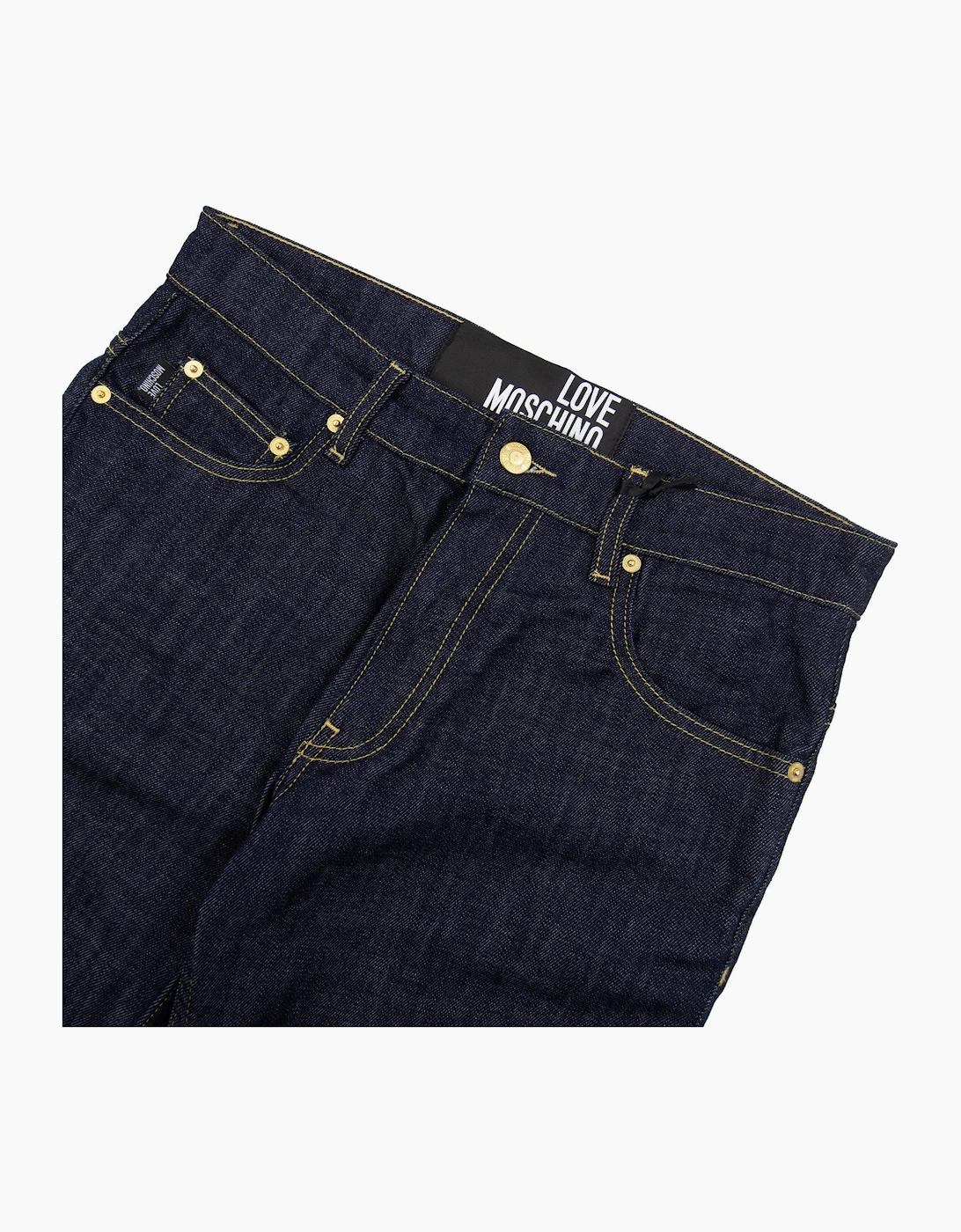 Love Moschino Metal Peace Logo Jeans Dark Blue