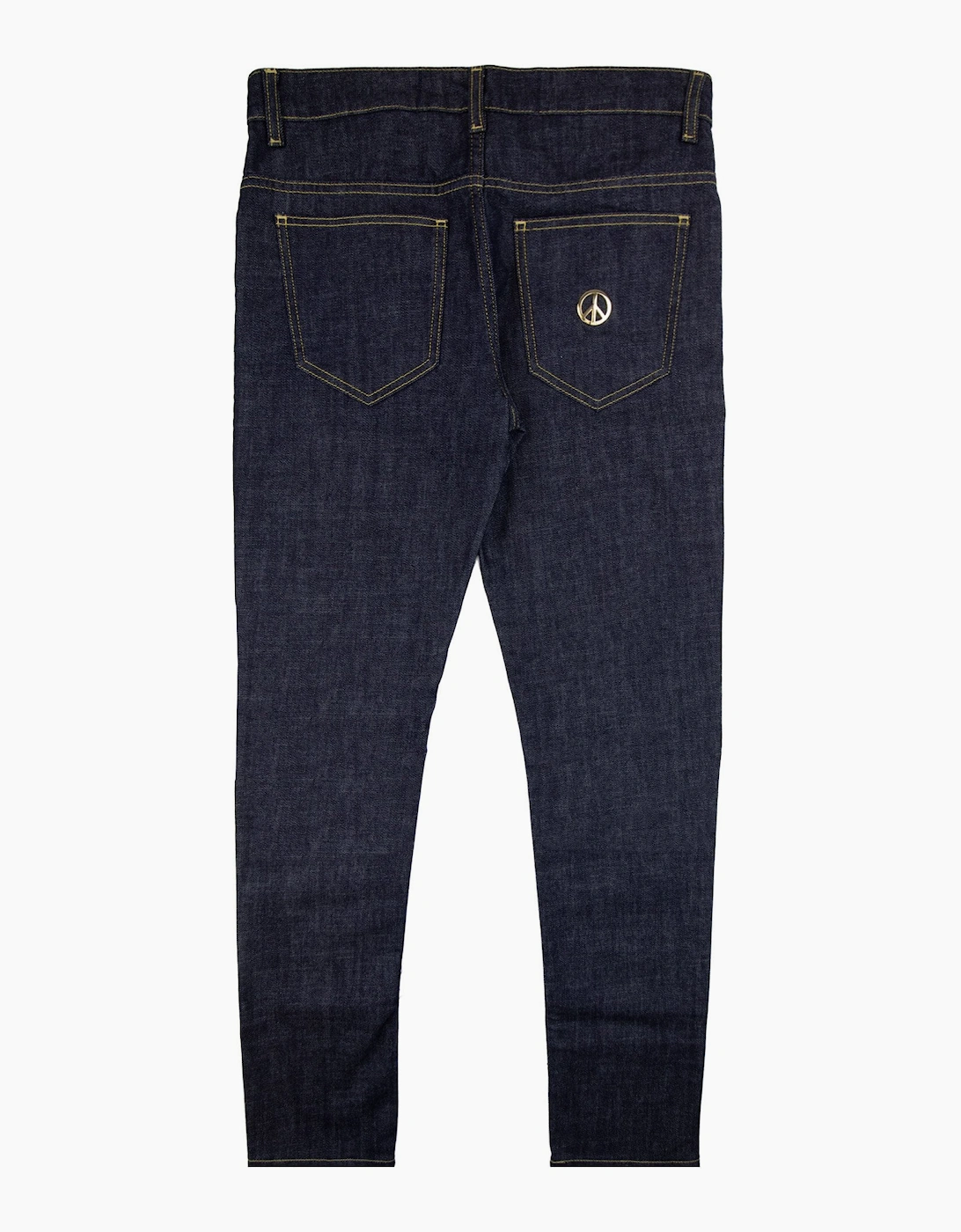 Love Moschino Metal Peace Logo Jeans Dark Blue