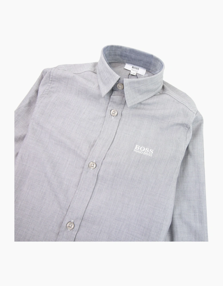 Hugo Boss Kids Long Sleeve Shirt Grey
