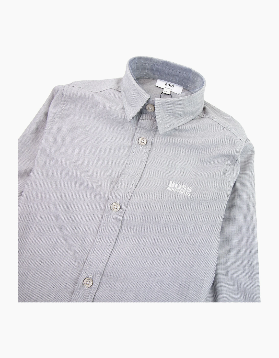 Hugo Boss Kids Long Sleeve Shirt Grey