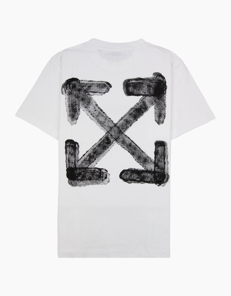 Off White Spray Arrow Slim S/s T-shirt White