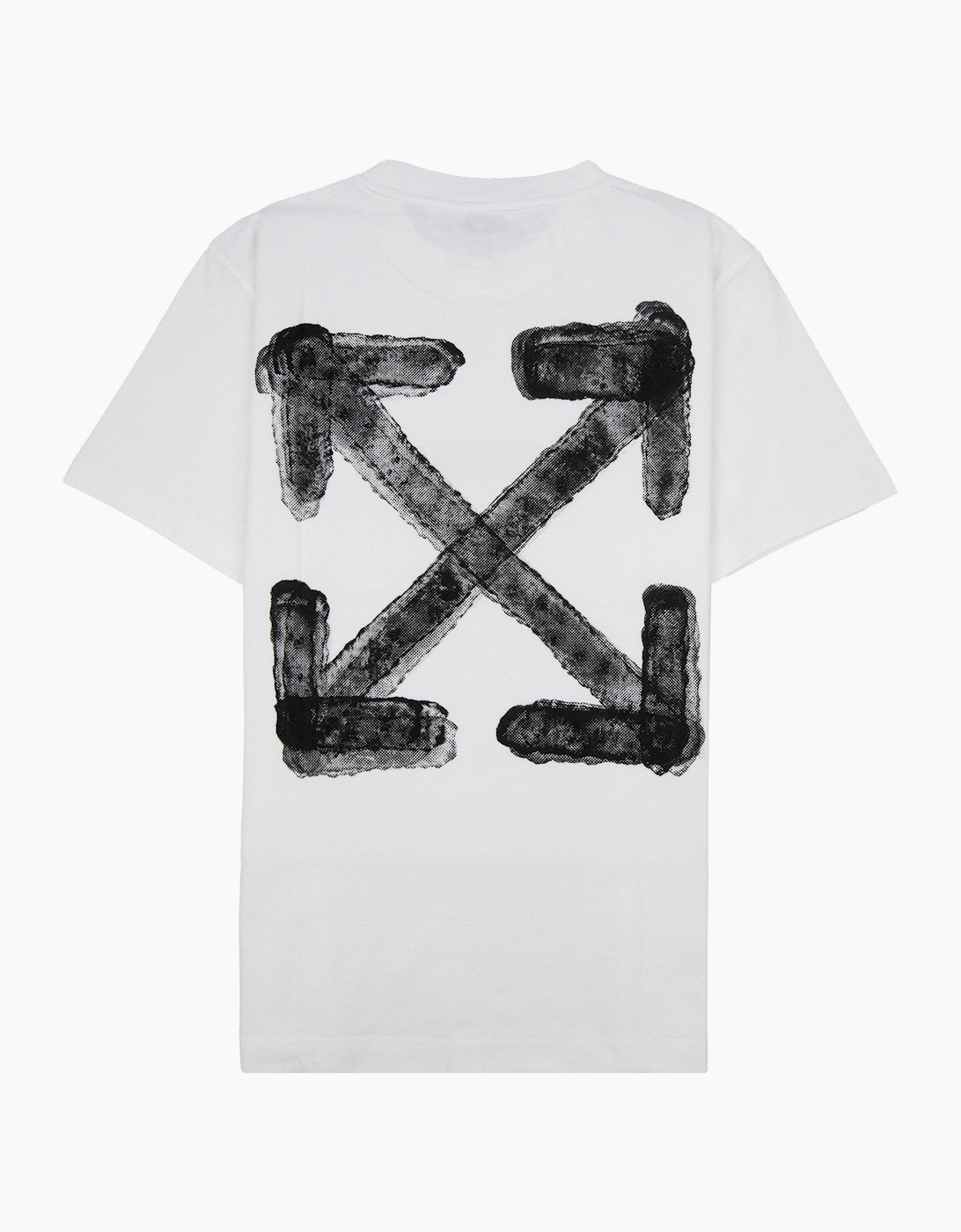 Off White Spray Arrow Slim S/s T-shirt White