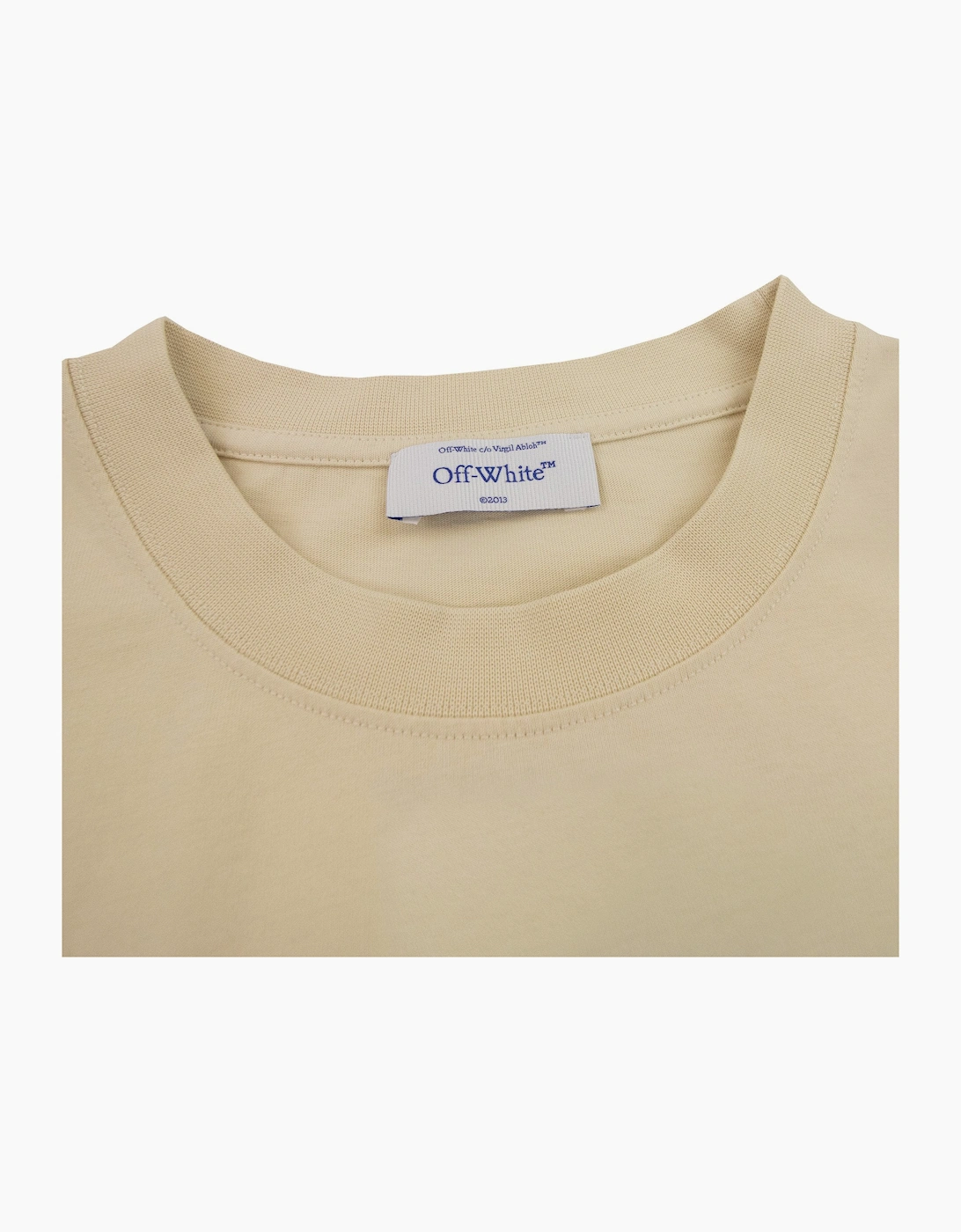 Off White 23 Logo Slim S/s T Shirt Angora Black