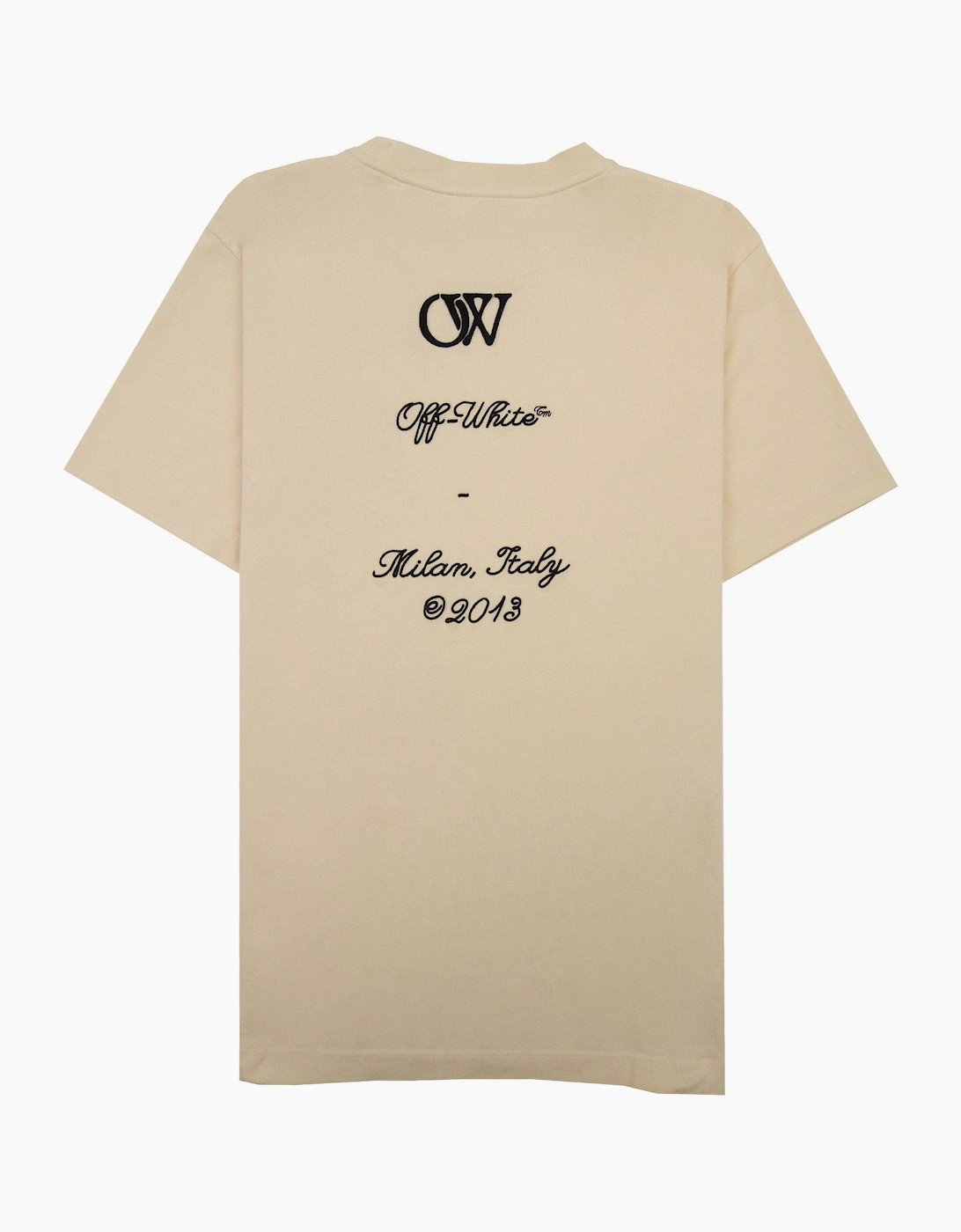 Off White 23 Logo Slim S/s T Shirt Angora Black