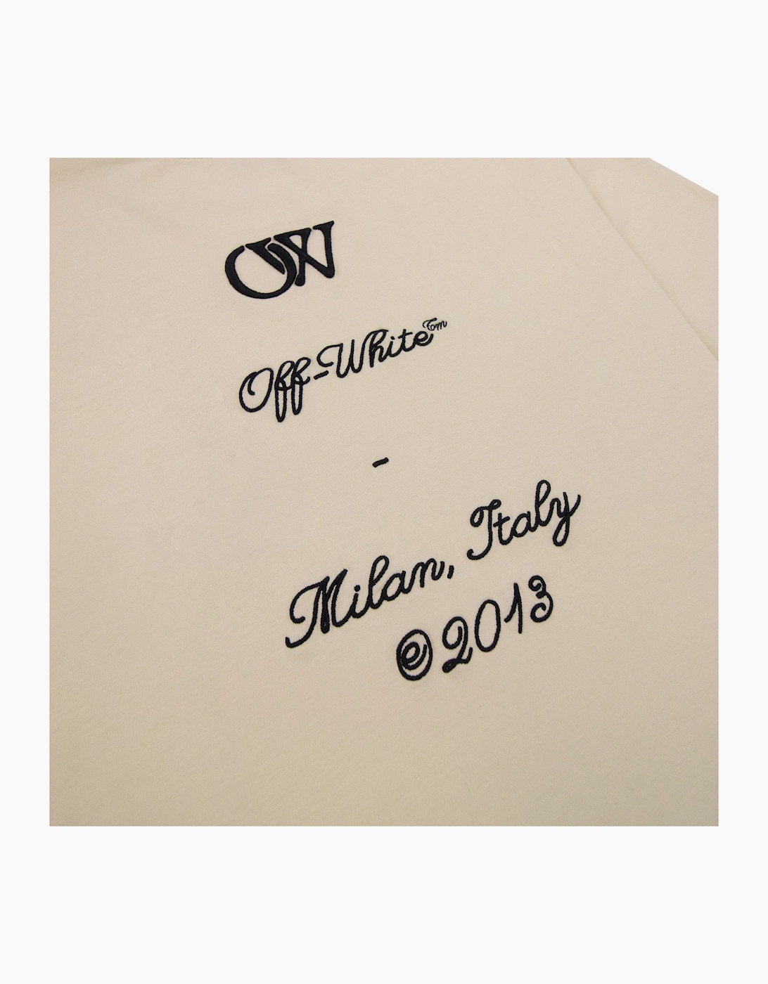 Off White 23 Logo Slim S/s T Shirt Angora Black