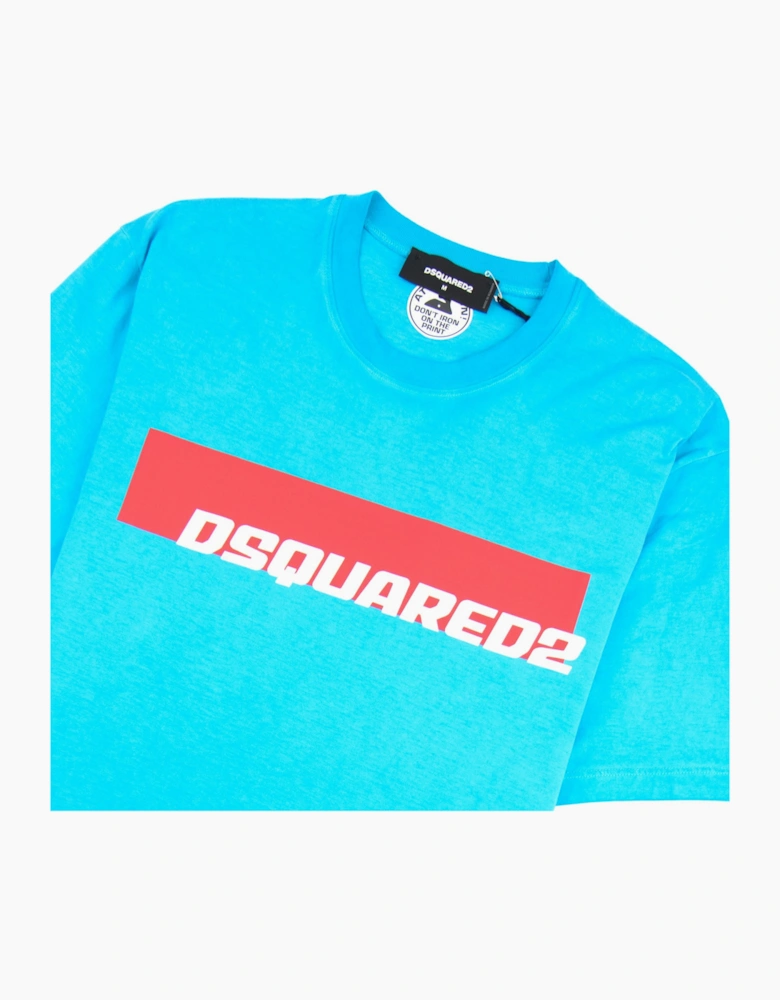 Dsquared2 Stripe Logo T-shirt Teal