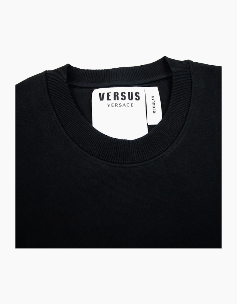 Versace Versus Logo Printed Crew Neck Sweatshirt Black