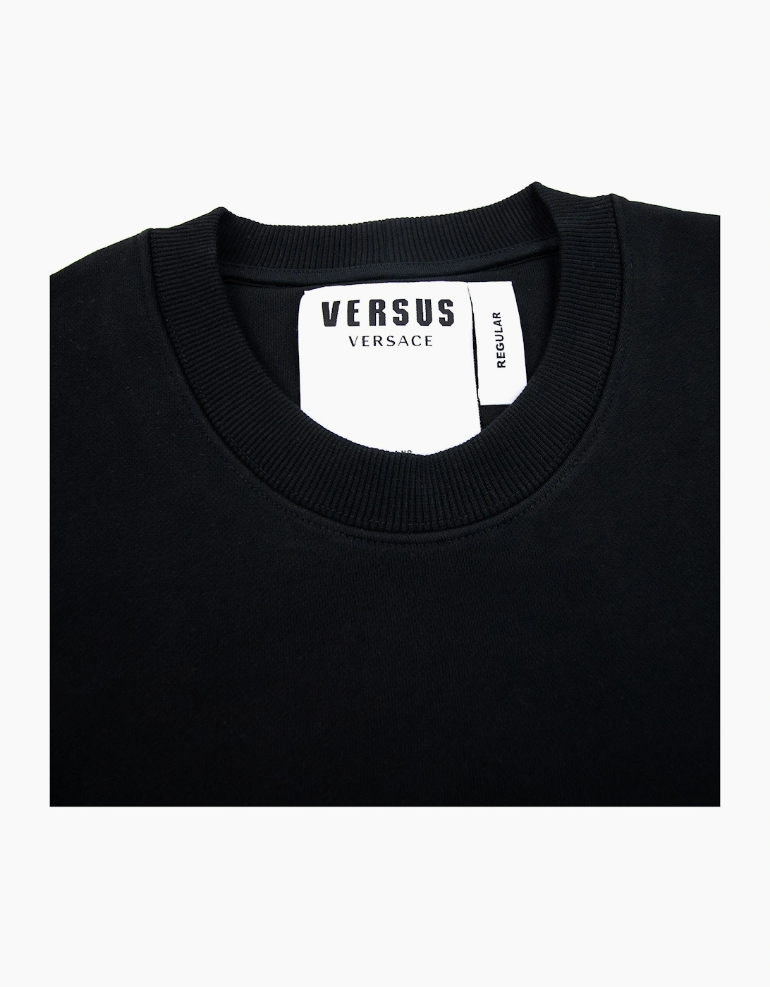 Versace Versus Logo Printed Crew Neck Sweatshirt Black