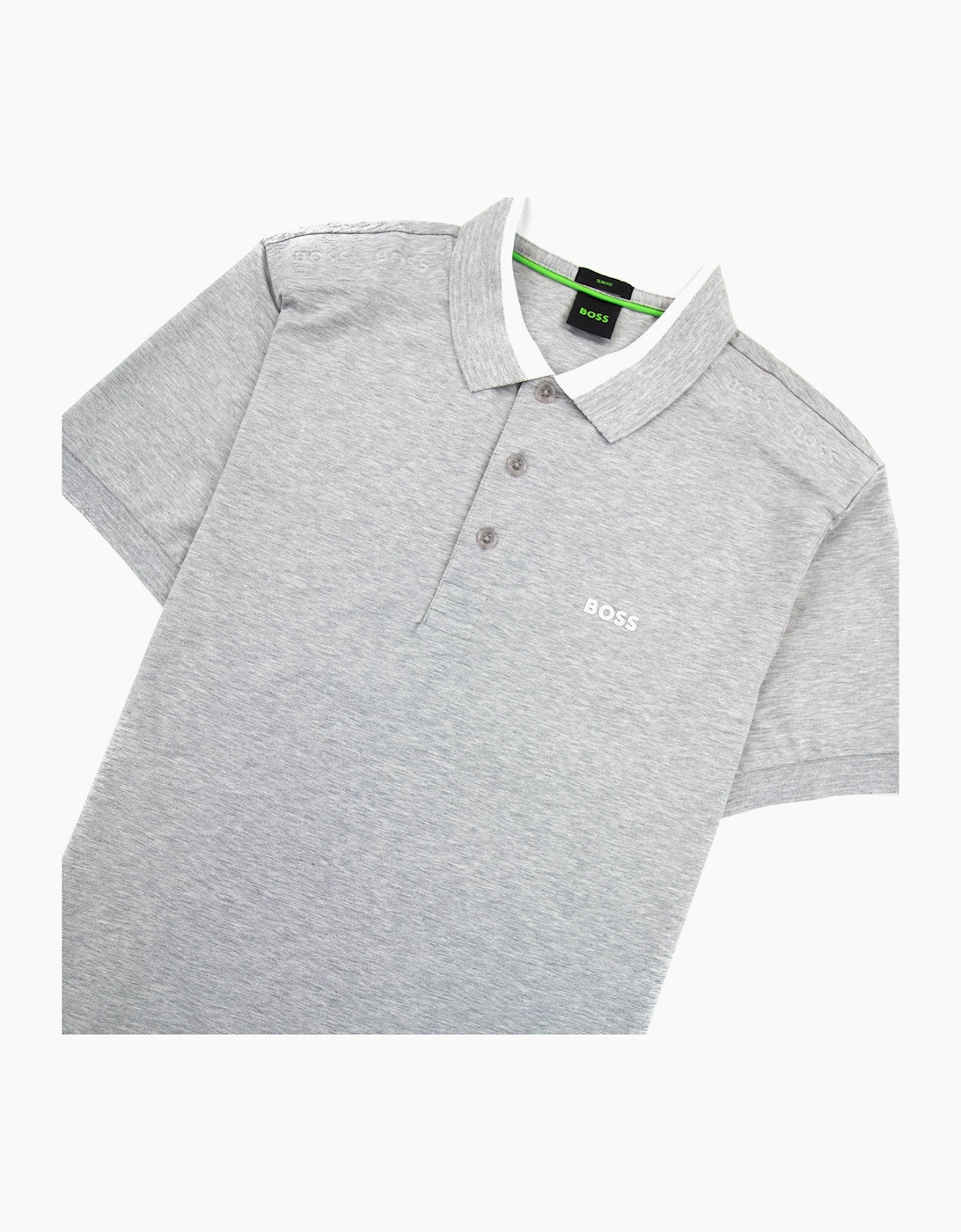 Hugo Boss Paule Insert Logo Polo Shirt Grey 059