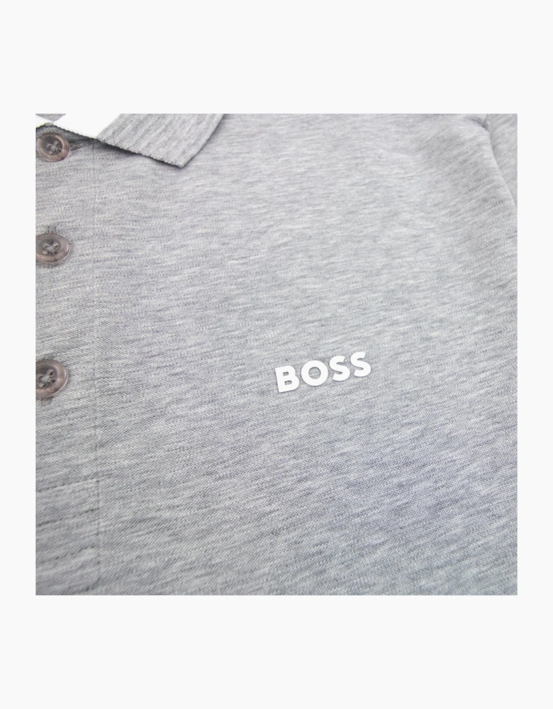 Hugo Boss Paule Insert Logo Polo Shirt Grey 059